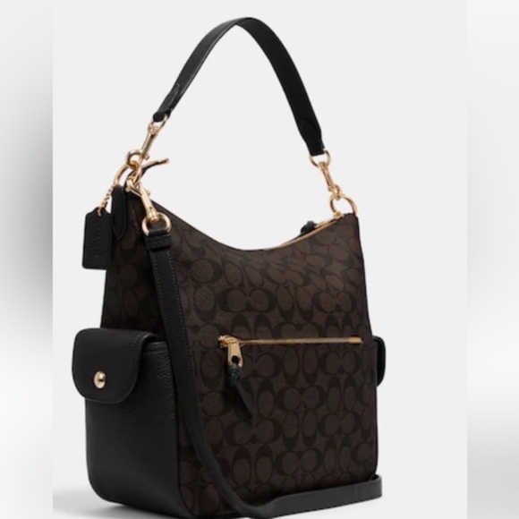 NWT $478 Coach NWT Pennie Shoulder/Crossbody Bag in Signature Canvas - Picture 3 of 14